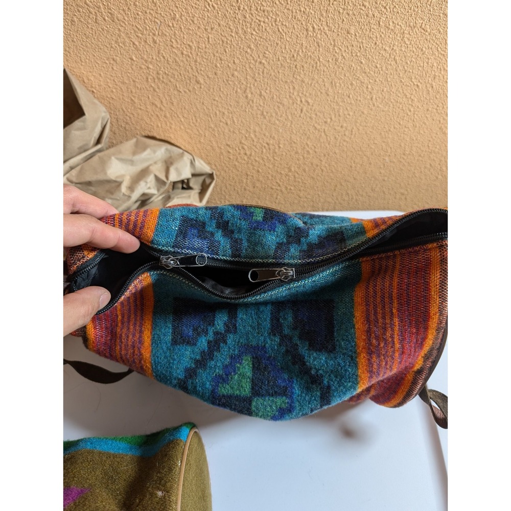 Pendleton Blanket Wool Aztec Pattern‎ Barrel Styl… - image 10